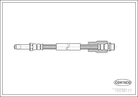 Corteco 19036177 - Тормозной шланг autospares.lv