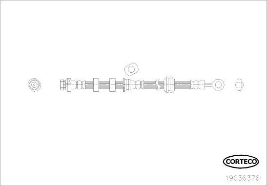 Corteco 19036376 - Тормозной шланг autospares.lv