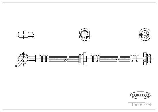 Corteco 19030494 - Тормозной шланг autospares.lv