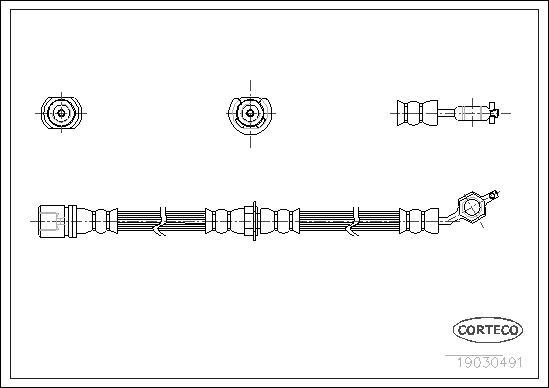 Corteco 19030491 - Тормозной шланг autospares.lv