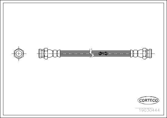 Corteco 19030444 - Тормозной шланг autospares.lv