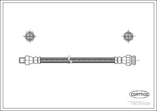 Corteco 19030446 - Тормозной шланг autospares.lv