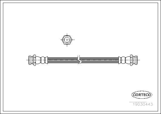 Corteco 19030443 - Тормозной шланг autospares.lv