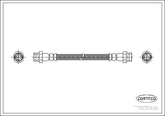 Corteco 19030409 - Тормозной шланг autospares.lv