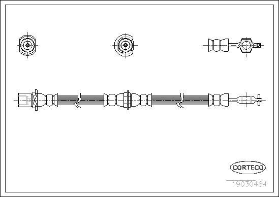 Corteco 19030484 - Тормозной шланг autospares.lv