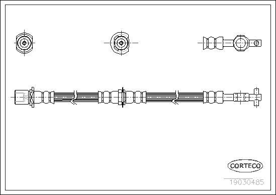 Corteco 19030485 - Тормозной шланг autospares.lv