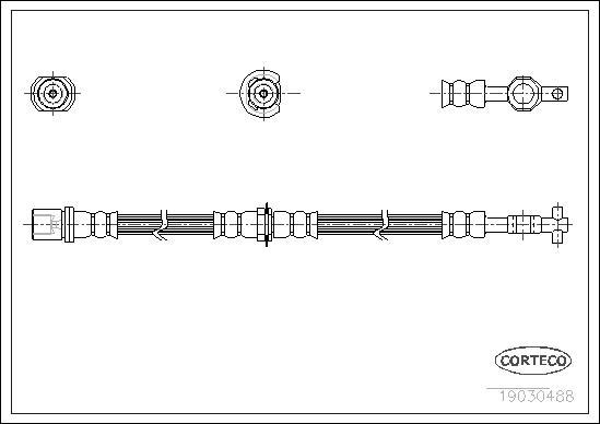 Corteco 19030488 - Тормозной шланг autospares.lv