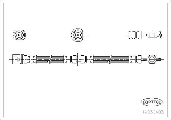 Corteco 19030483 - Тормозной шланг autospares.lv