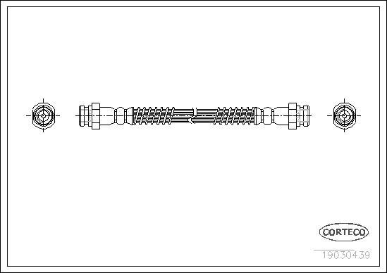 Corteco 19030439 - Тормозной шланг autospares.lv