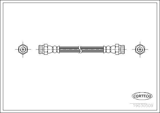 Corteco 19030509 - Тормозной шланг autospares.lv