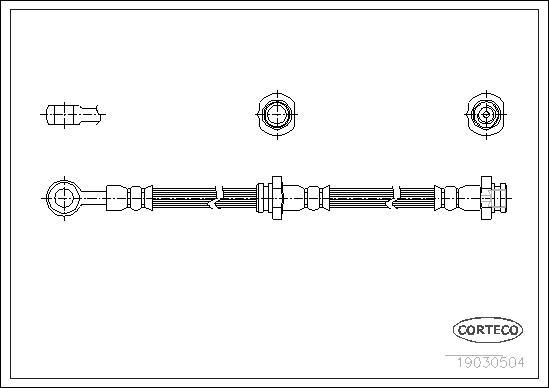 Corteco 19030504 - Тормозной шланг autospares.lv