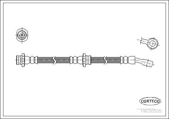 Corteco 19030505 - Тормозной шланг autospares.lv