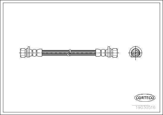 Corteco 19030516 - Тормозной шланг autospares.lv