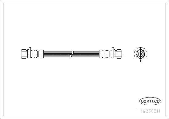 Corteco 19030511 - Тормозной шланг autospares.lv