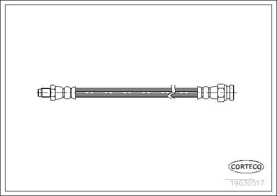 Corteco 19030517 - Тормозной шланг autospares.lv