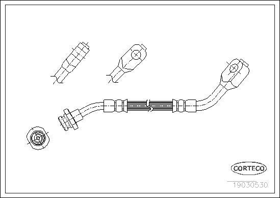 Corteco 19030530 - Тормозной шланг autospares.lv