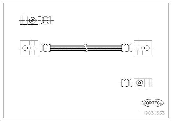 Corteco 19030533 - Тормозной шланг autospares.lv