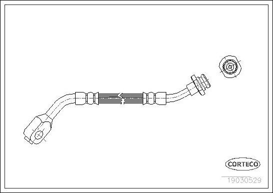 Corteco 19030529 - Тормозной шланг autospares.lv