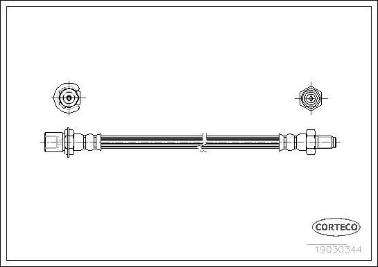 Corteco 19030524 - Тормозной шланг autospares.lv