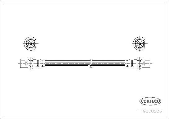 Corteco 19030525 - Тормозной шланг autospares.lv