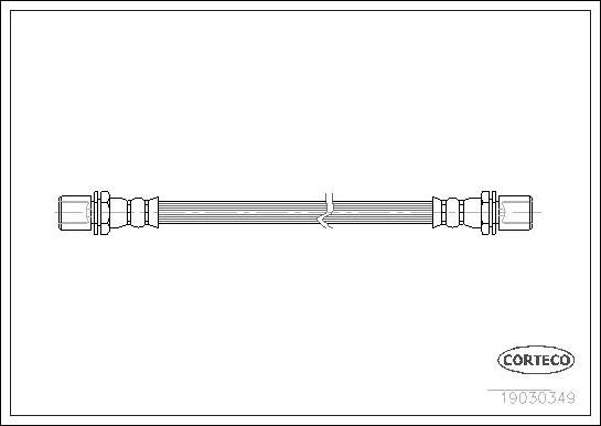 Corteco 19030349 - Тормозной шланг autospares.lv