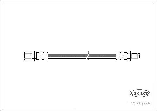 Corteco 19030345 - Тормозной шланг autospares.lv