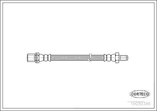 Corteco 19030346 - Тормозной шланг autospares.lv