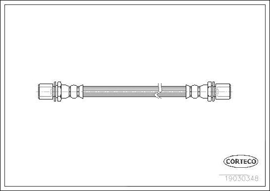 Corteco 19030348 - Тормозной шланг autospares.lv