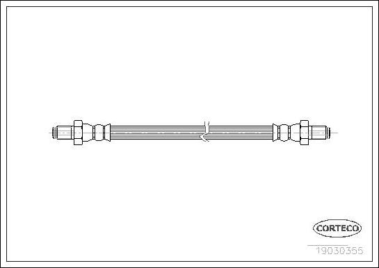 Corteco 19030355 - Тормозной шланг autospares.lv