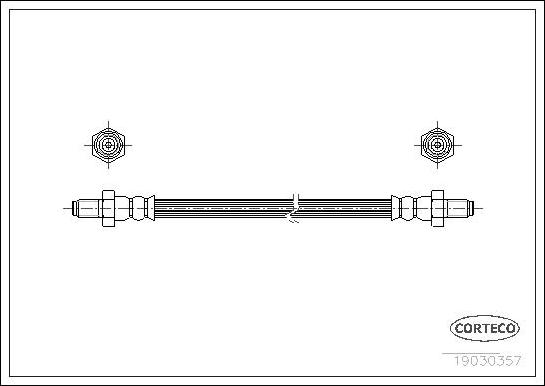 Corteco 19030357 - Тормозной шланг autospares.lv