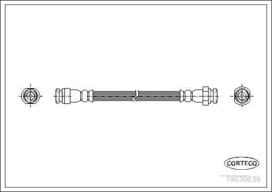 Corteco 19030369 - Тормозной шланг autospares.lv