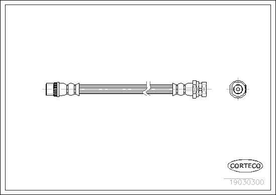 Corteco 19030300 - Тормозной шланг autospares.lv