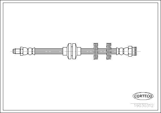 Corteco 19030312 - Тормозной шланг autospares.lv