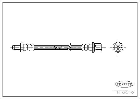 Corteco 19030339 - Тормозной шланг autospares.lv