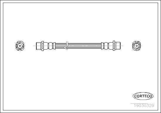 Corteco 19030329 - Тормозной шланг autospares.lv