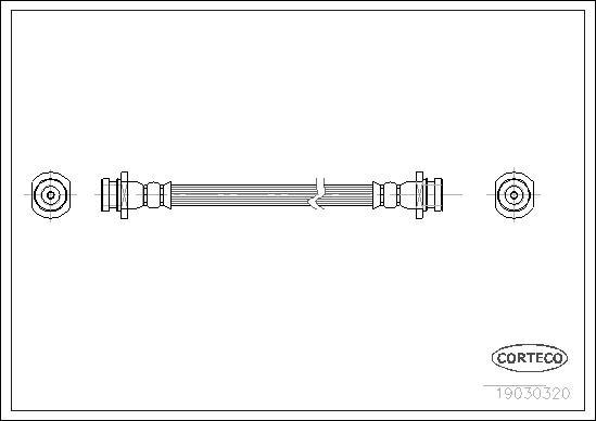 Corteco 19030320 - Тормозной шланг autospares.lv