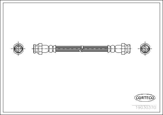 Corteco 19030370 - Тормозной шланг autospares.lv