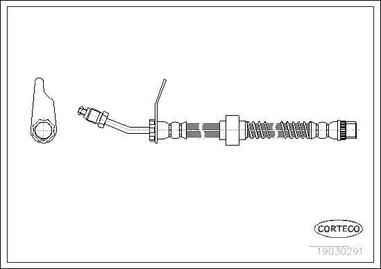 Corteco 19030291 - Тормозной шланг autospares.lv