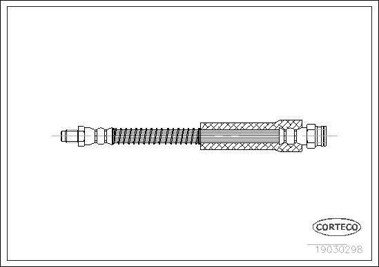 Corteco 19030298 - Тормозной шланг autospares.lv