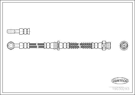 Corteco 19030293 - Тормозной шланг autospares.lv