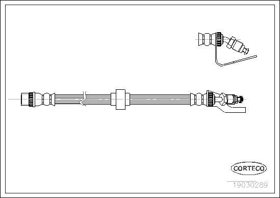 Corteco 19030289 - Тормозной шланг autospares.lv