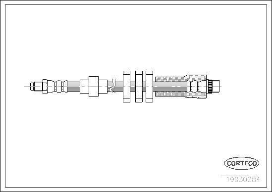 Corteco 19030284 - Тормозной шланг autospares.lv