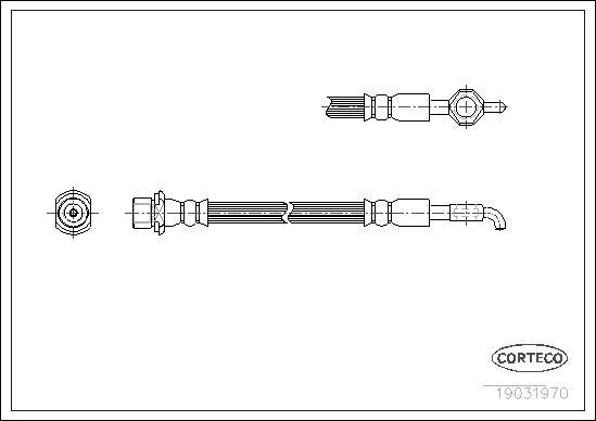 Corteco 19031970 - Тормозной шланг autospares.lv