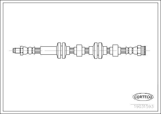 Corteco 19031593 - Тормозной шланг autospares.lv