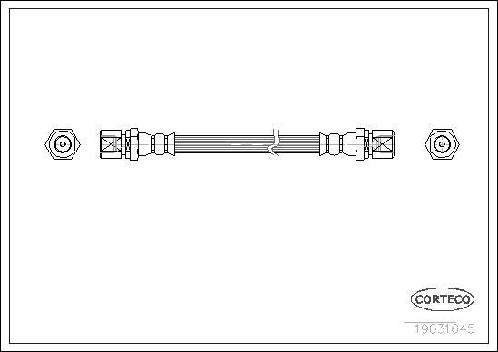 Corteco 19031645 - Тормозной шланг autospares.lv