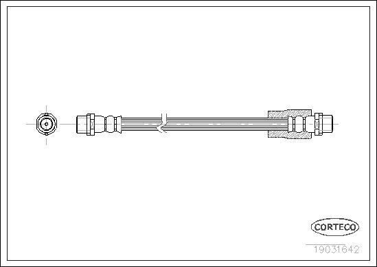 Corteco 19031642 - Тормозной шланг autospares.lv