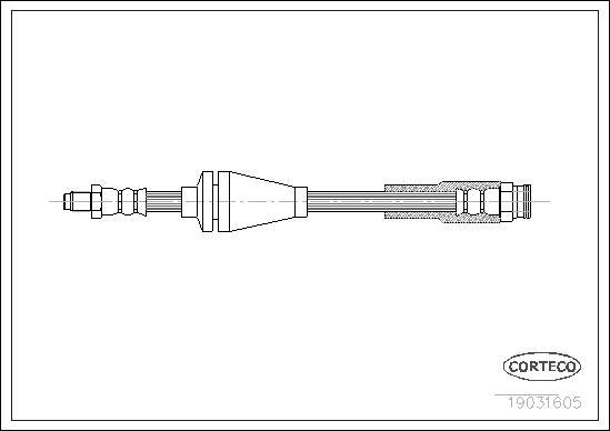 Corteco 19031605 - Тормозной шланг autospares.lv