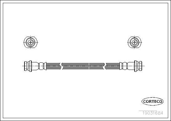 Corteco 19031684 - Тормозной шланг autospares.lv