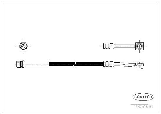 Corteco 19031681 - Тормозной шланг autospares.lv