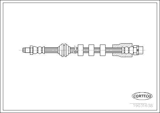 Corteco 19031638 - Тормозной шланг autospares.lv